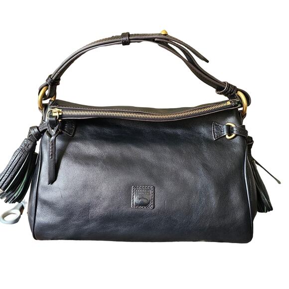 Dooney & Bourke Florentine Black Hobo Shoulder Handbag Excellent Cond - Picture 1 of 13